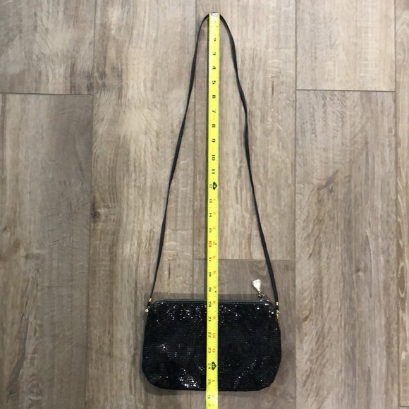 Vintage WHITING & DAVIS Black Metallic Mesh Crossbody or Shoulder Bag - Picture 11 of 13